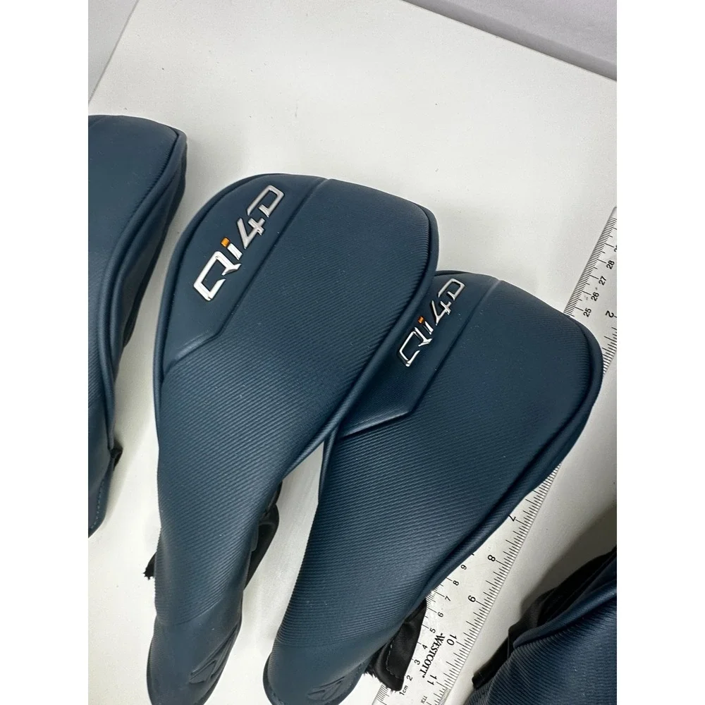 TaylorMade Qi4D Golf Headcovers Driver 3 4 Wood Set Blue Black NICE